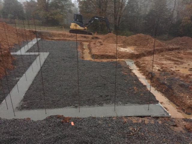 Construction of the foundation footing October 30, 2019